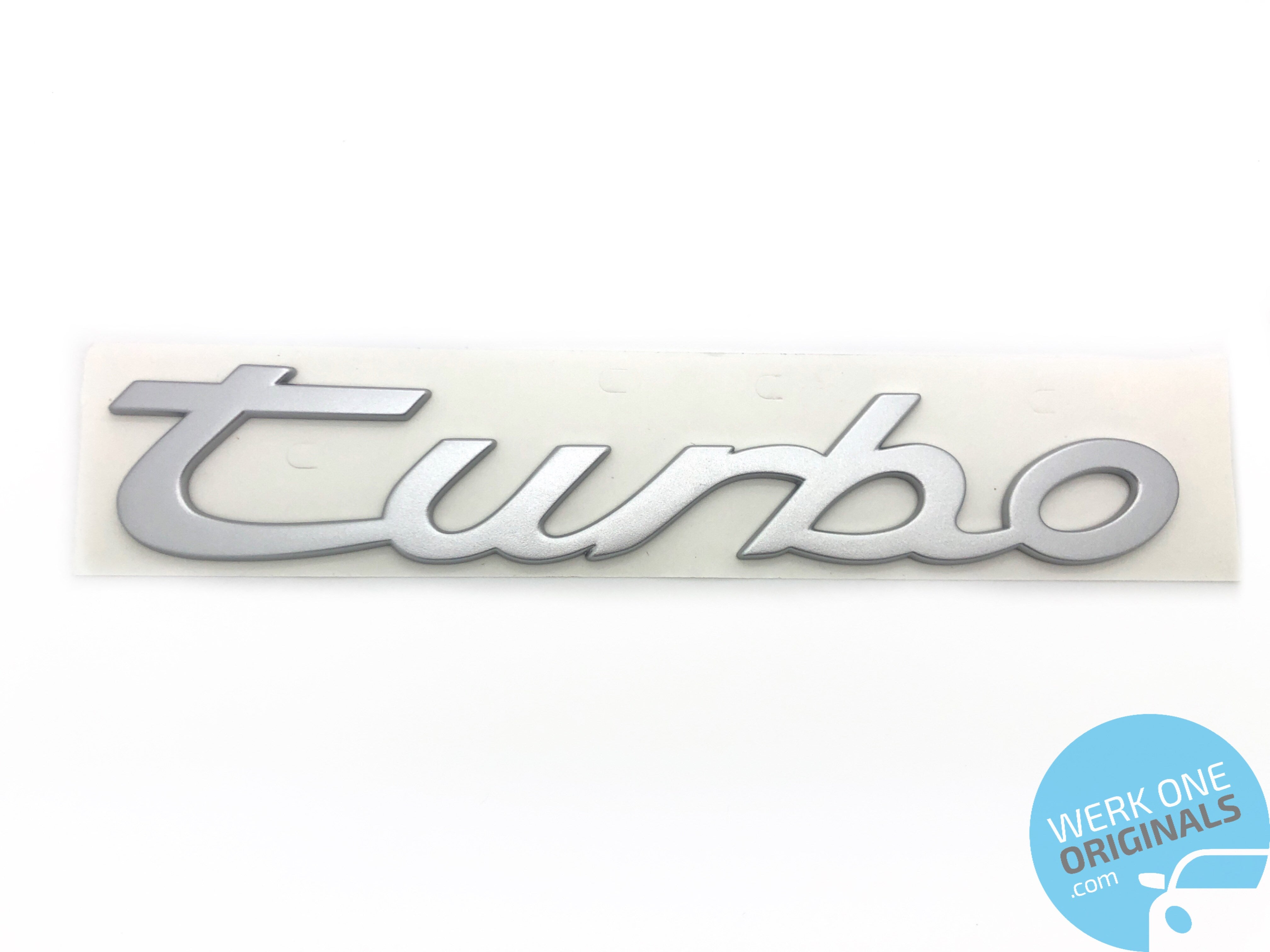Porsche 'Turbo' Rear Badge in Silver for 944 Turbo Models