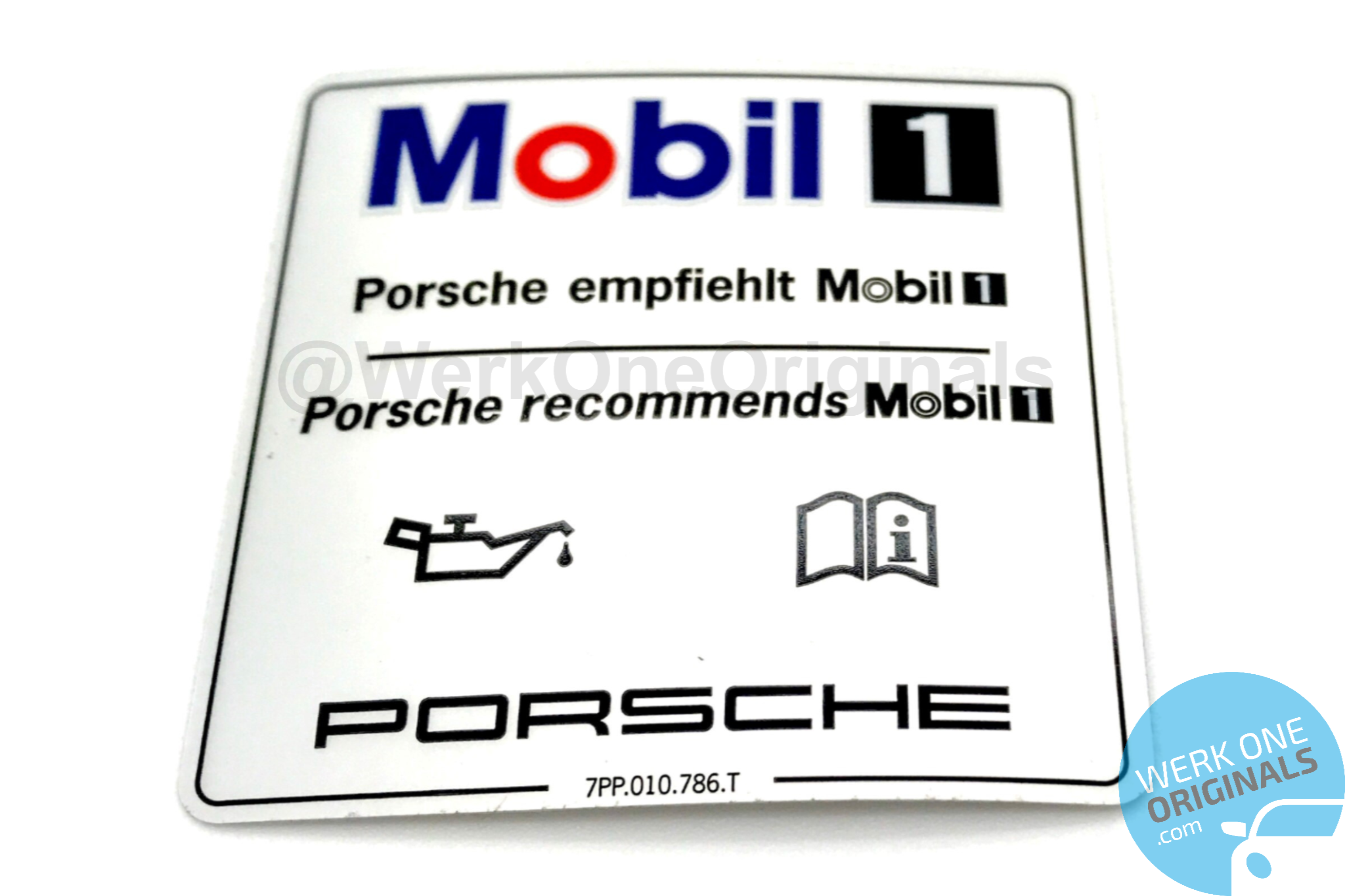 Porsche Official Mobil 1 Engine Bay Sticker