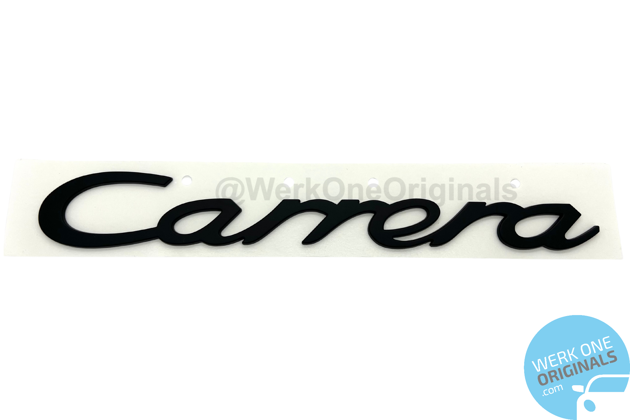 Porsche Official 'Carrera' Rear Badge Decal in Matte Black for 911 Type 964 Carrera Models