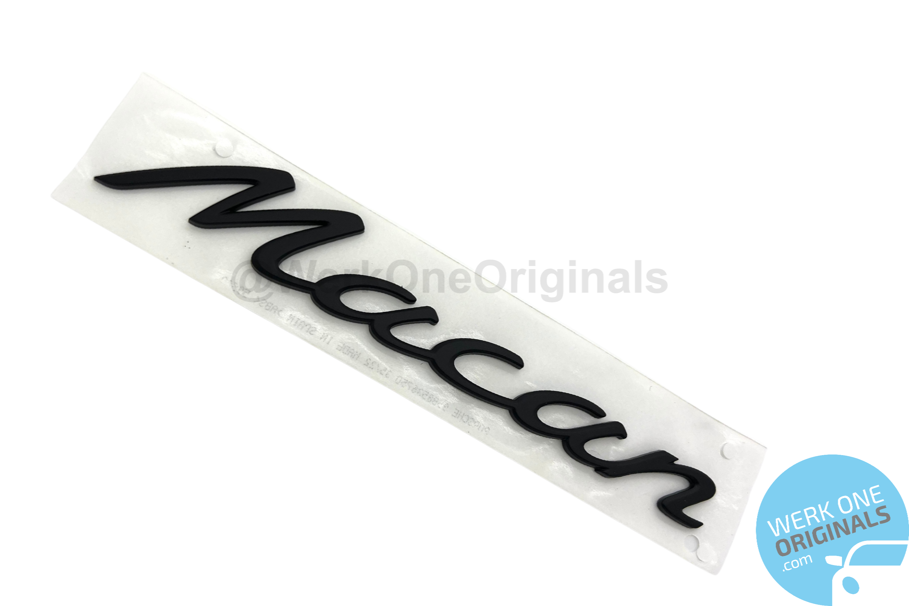 Porsche Official 'Macan' Rear Badge Logo in Matte Black for Macan Models