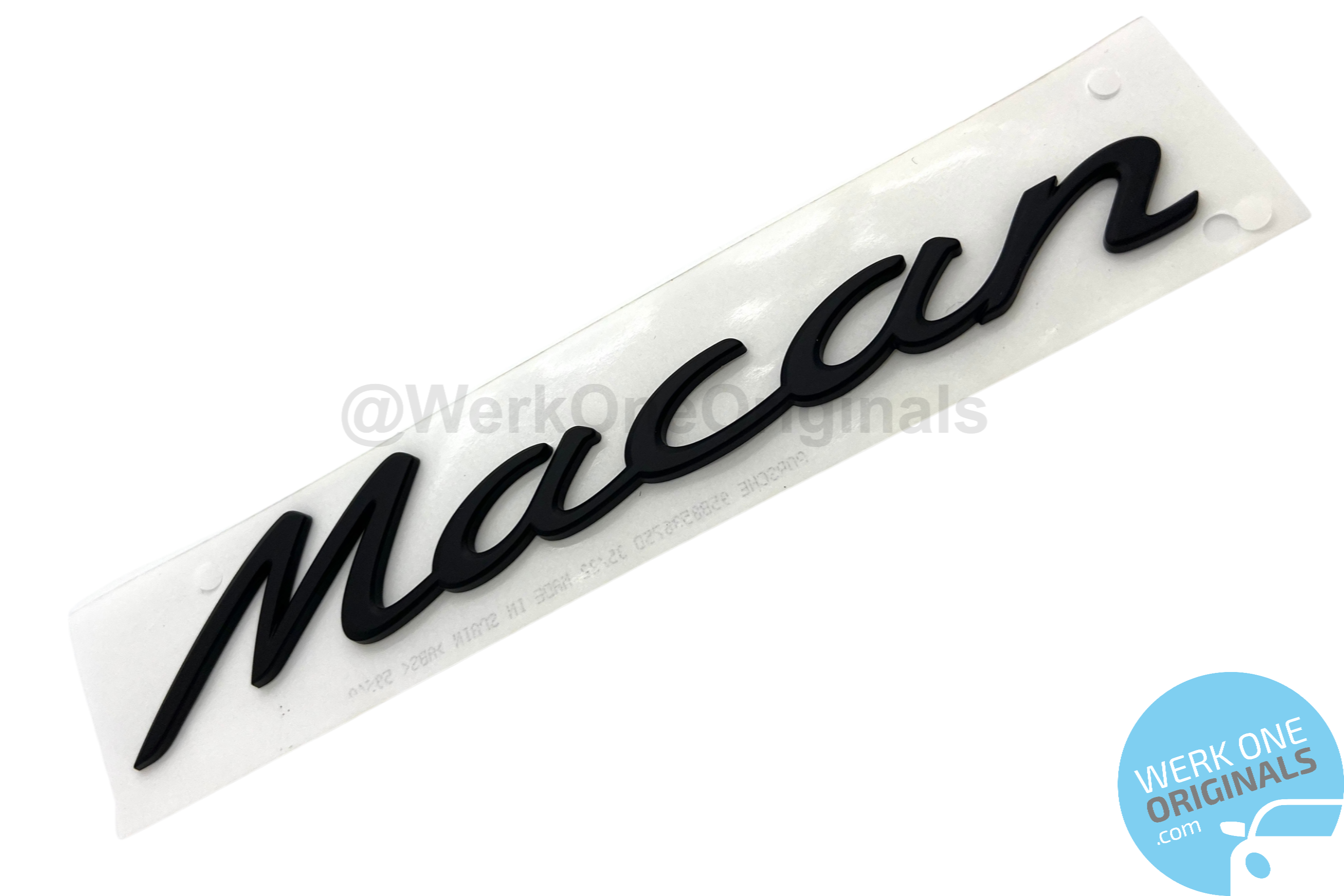 Porsche Official 'Macan' Rear Badge Logo in Matte Black for Macan Models