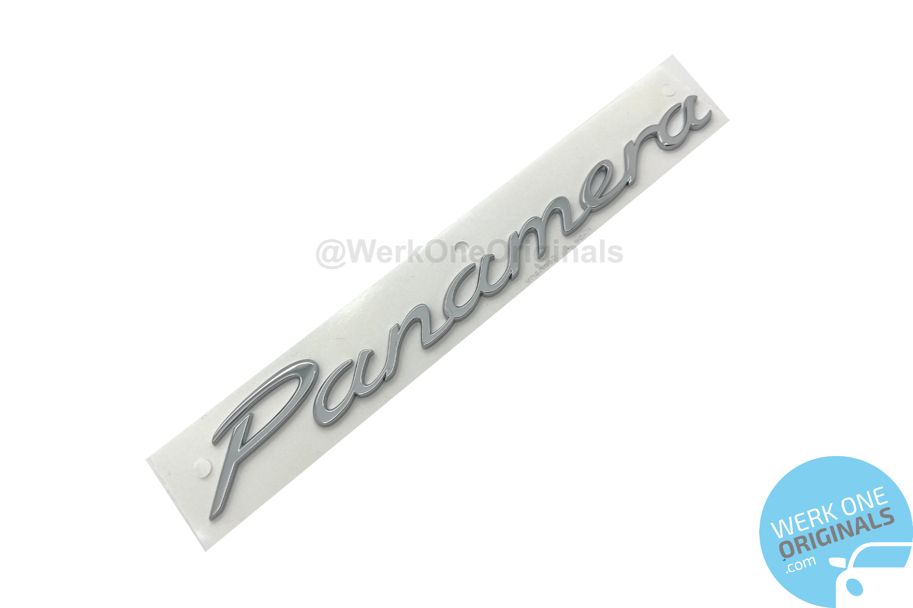 Porsche Official 'Panamera 4S' Rear Badge Decal in Chrome Silver for Panamera 4S Type 907 & 970 Models