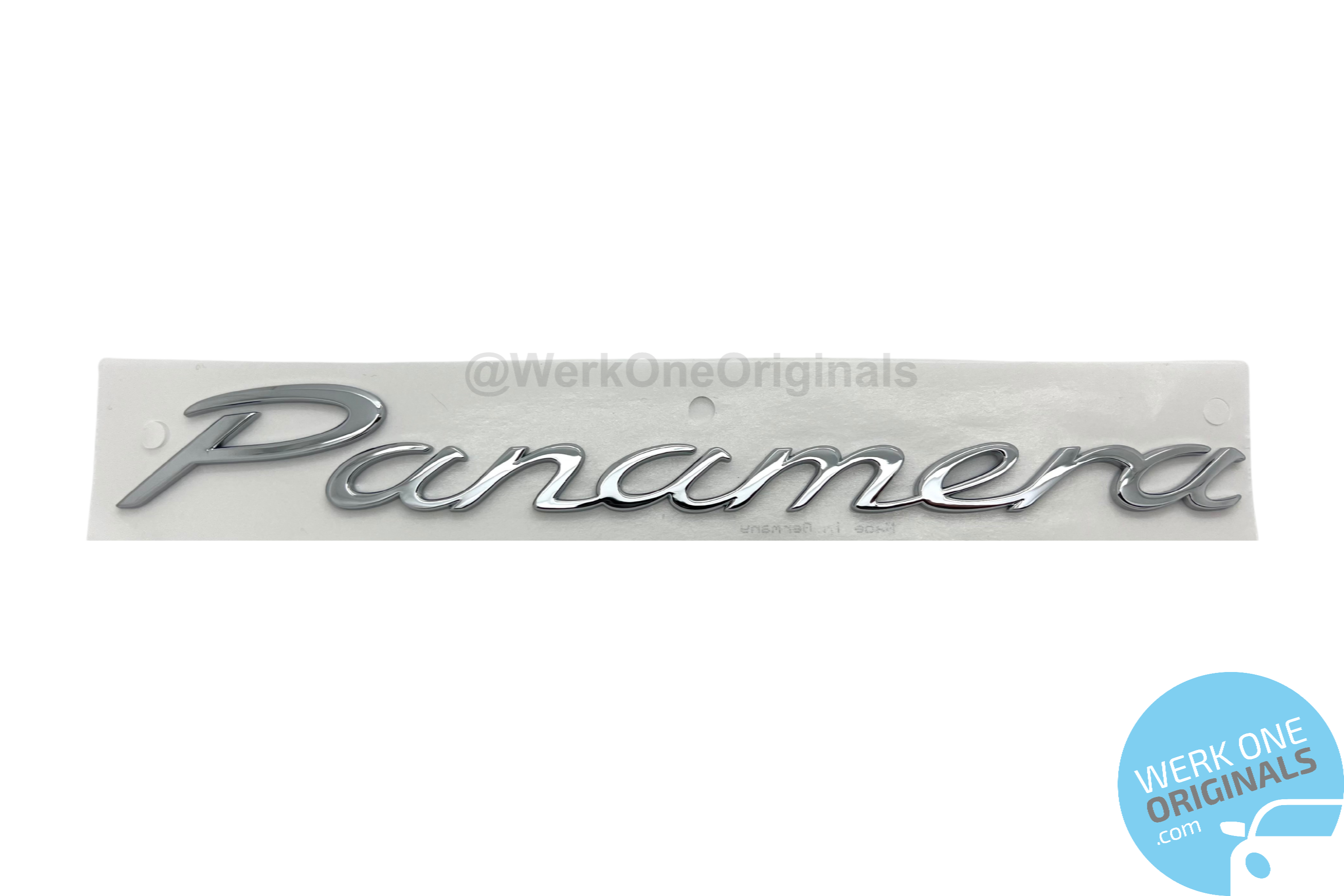 Porsche Official 'Panamera 4S' Rear Badge Decal in Chrome Silver for Panamera 4S Type 907 & 970 Models