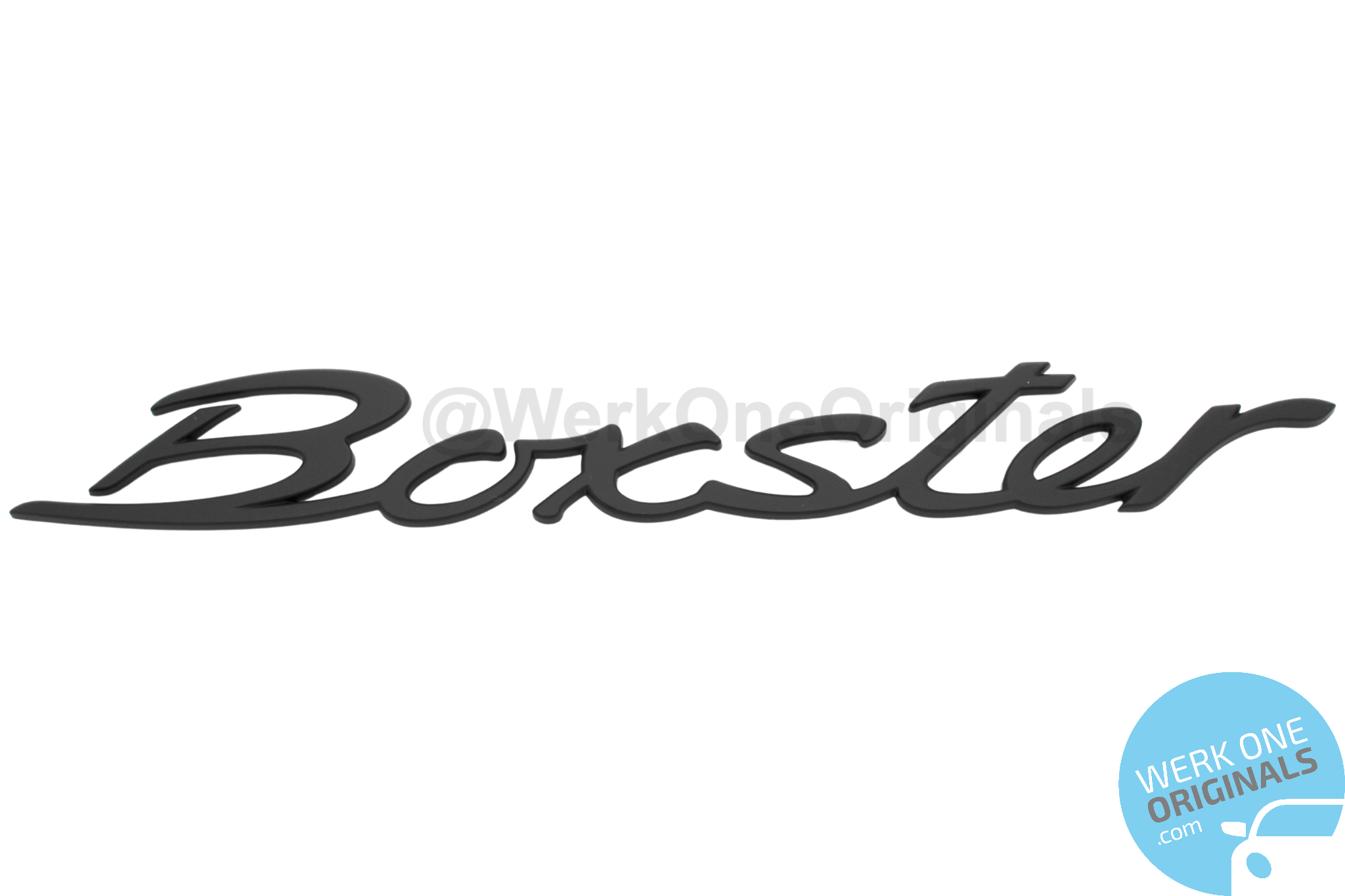 Porsche Official 'Boxster' Rear Badge in Matte Black for Boxster Type 981 Models