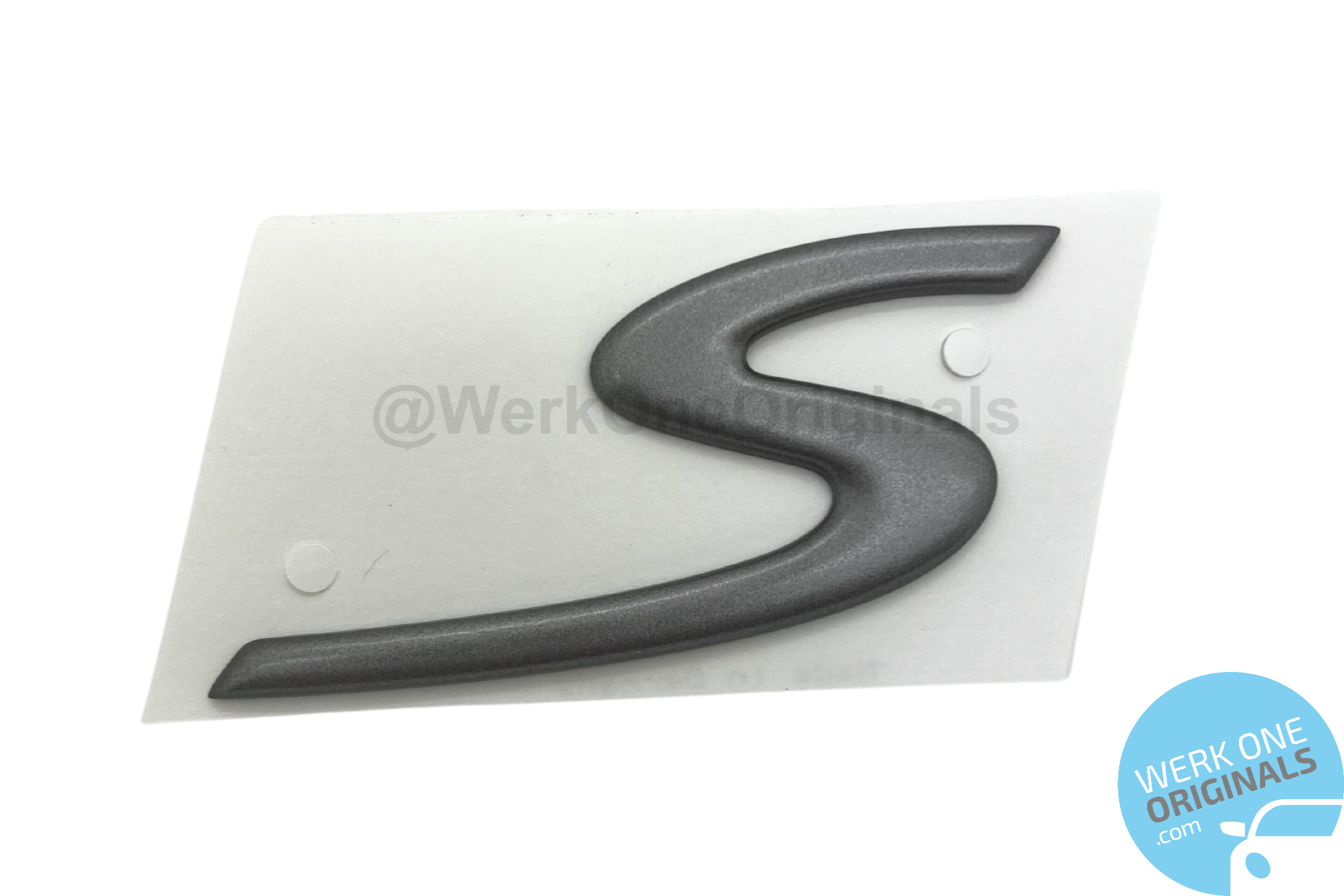 Porsche Official 'S' Rear Badge Decal in Titanium Grey for Boxster S Type 986 Models