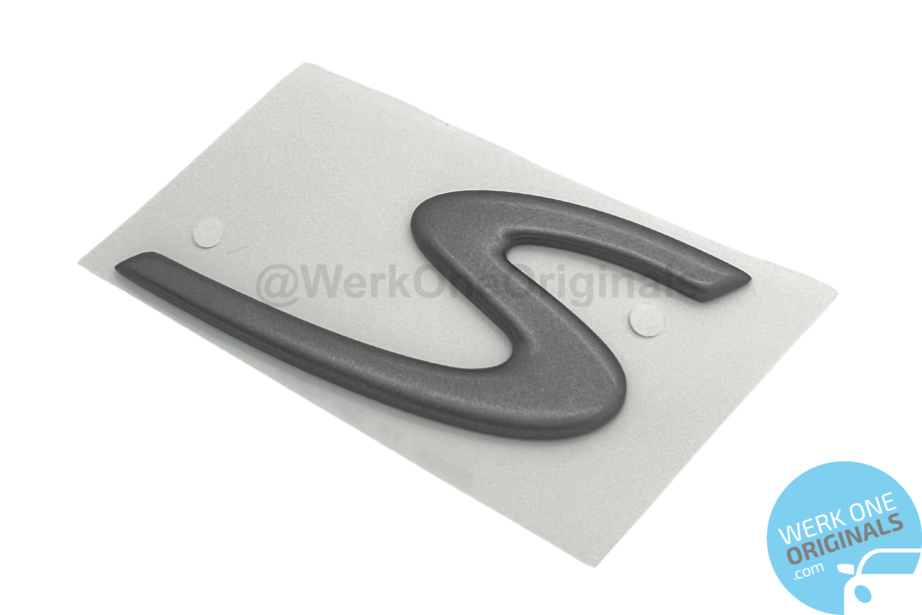 Official Porsche 'Boxster S' Rear Badge in Titanium Grey for Boxster S Type 986 Models
