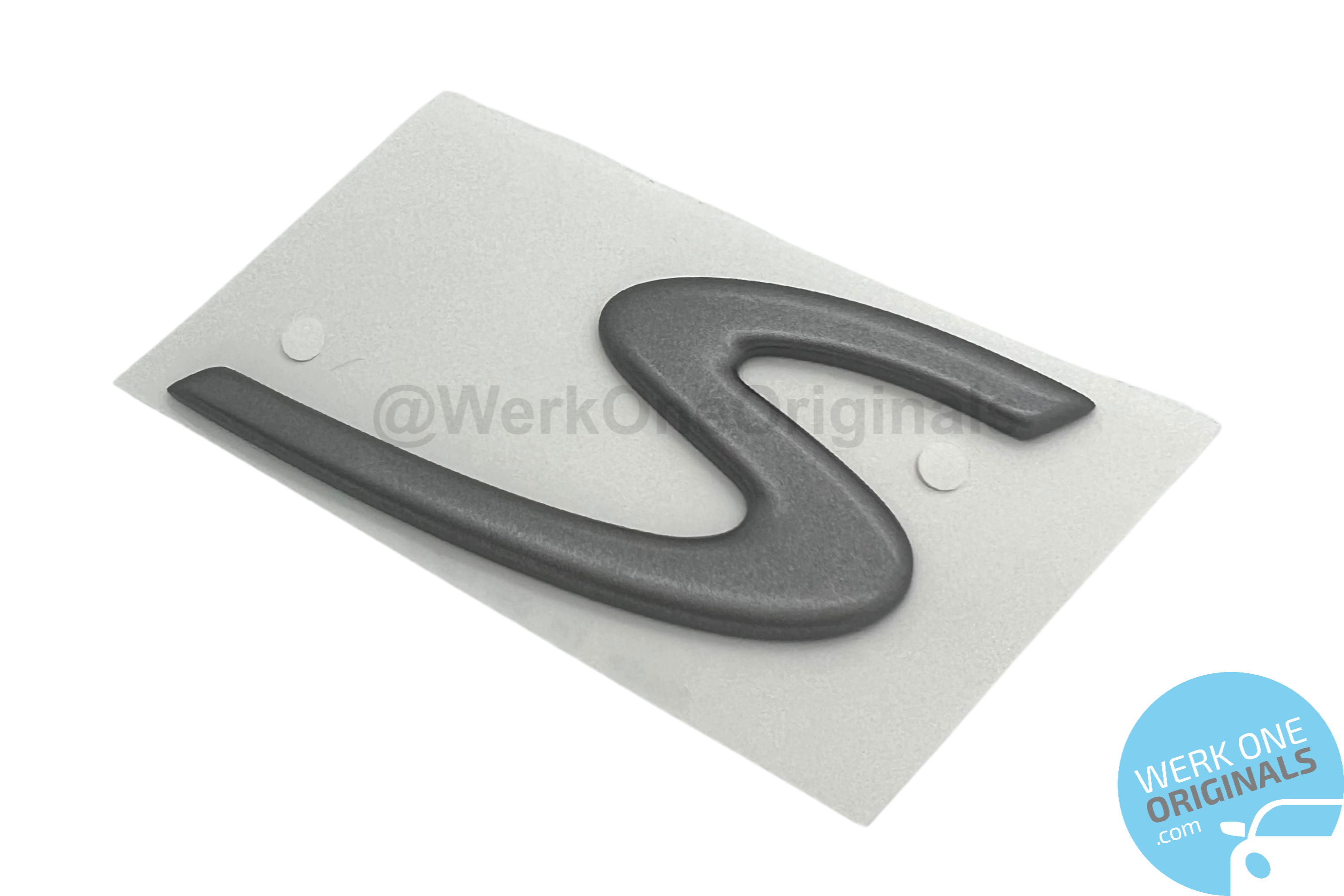 Porsche Official 'Carrera S' Rear Badge in Titanium Grey for 911 Type 997 Carrera S Models