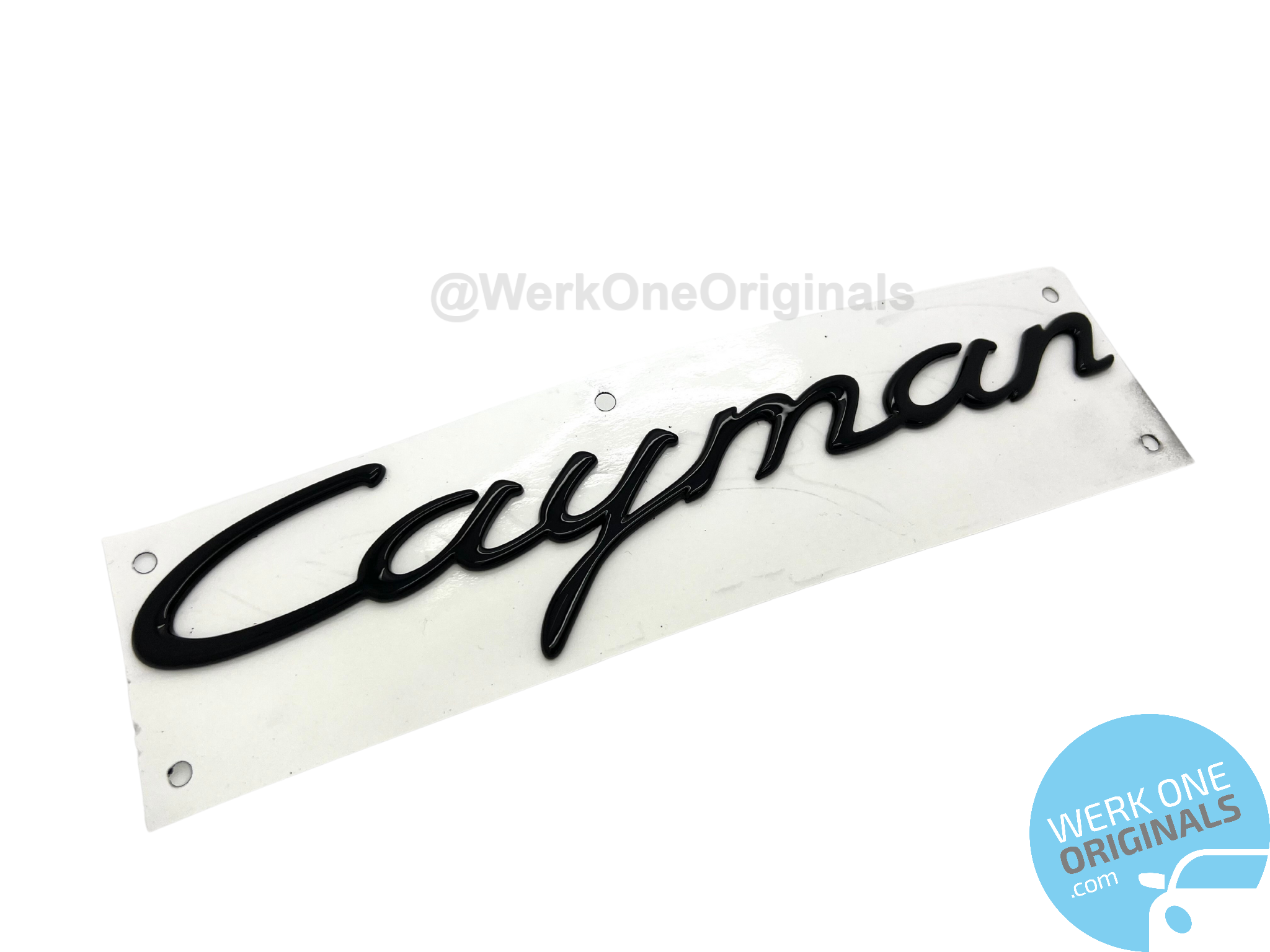 Porsche Official 'Cayman S' Gloss Black Rear Badge Decal for Cayman S Type 987 Models