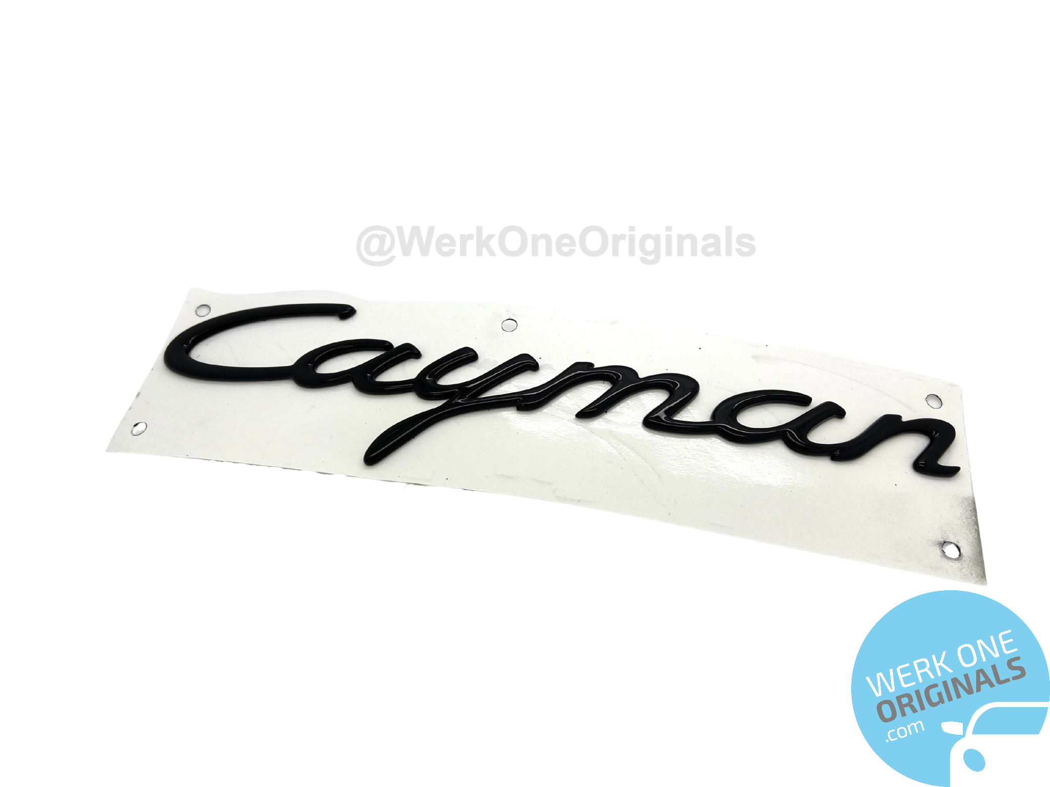 Porsche Official 'Cayman S' Gloss Black Rear Badge Decal for Cayman S Type 987 Models