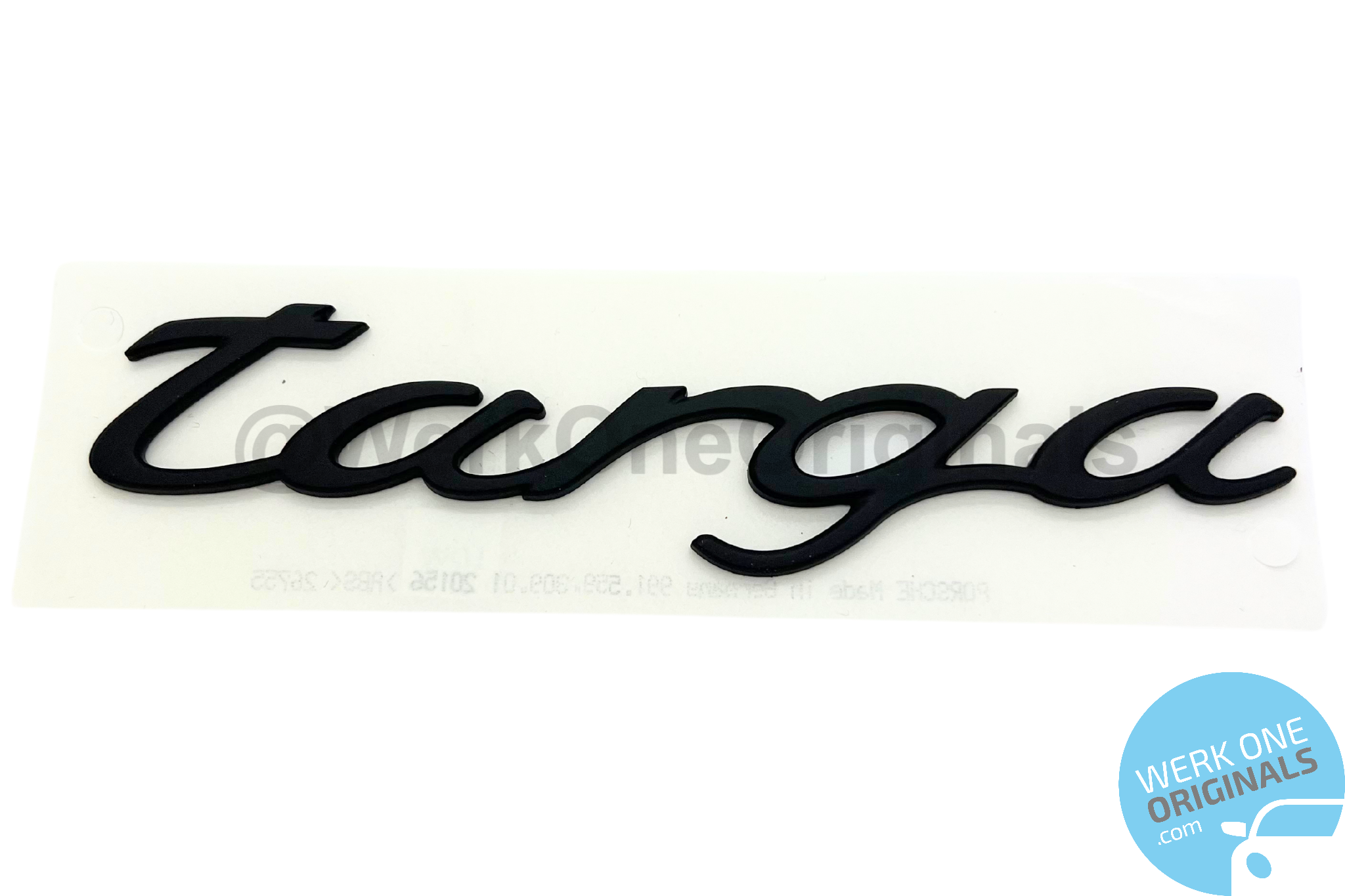 Official Porsche 'Targa' Rear Badge Logo in Matte Black for 911 Type 991 Targa Models