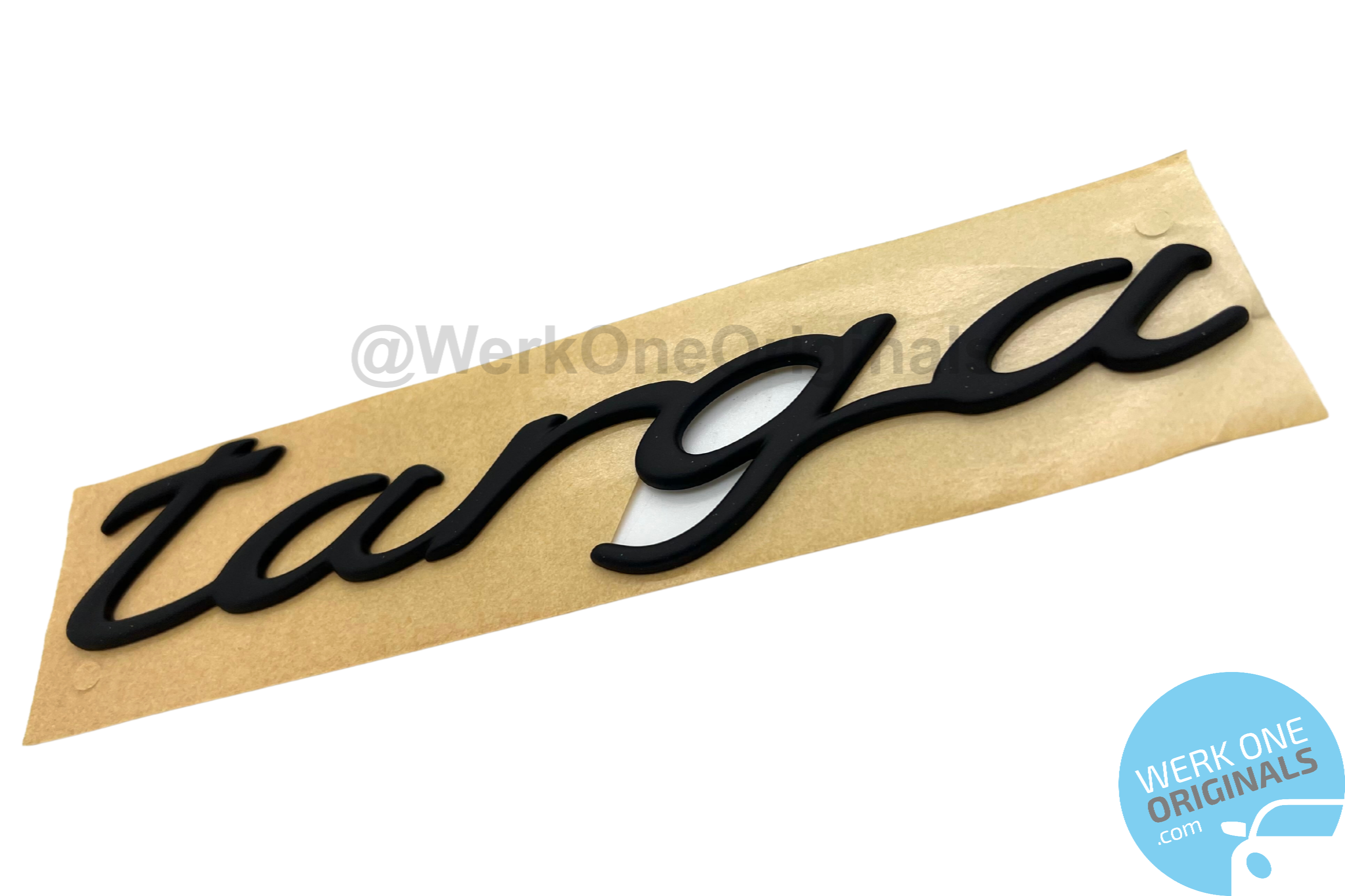 Porsche Official 'Targa' Rear Badge Decal in Matte Black for 911 Type 997 Targa Models