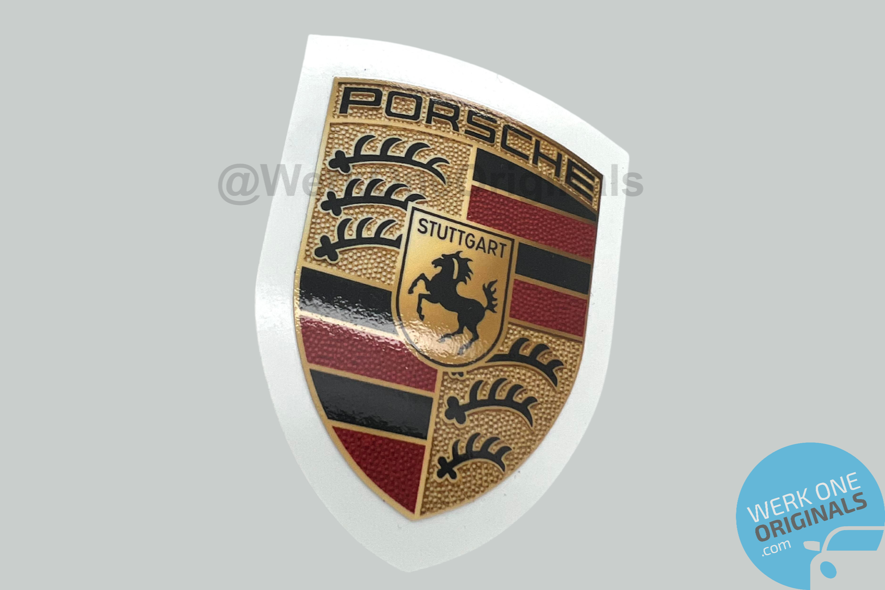 Porsche Official Crest Sticker - Bonnet Badge Sized Crest Sticker