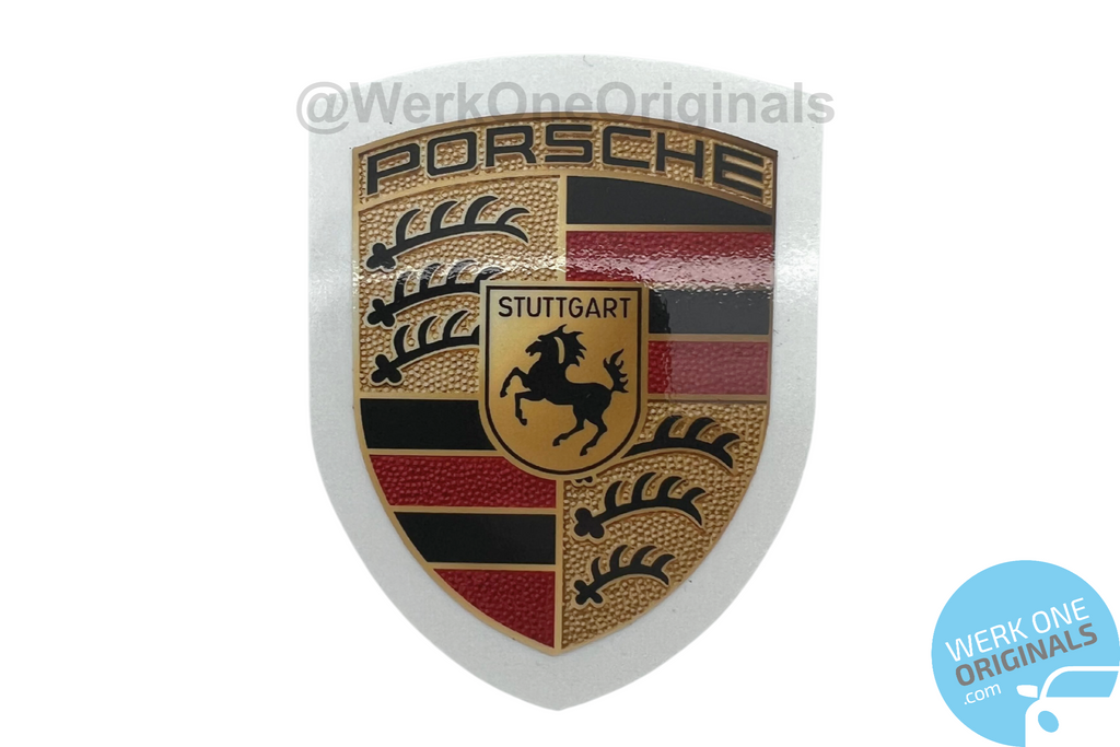 Porsche Official Crest Sticker - Bonnet Badge Sized Crest Sticker