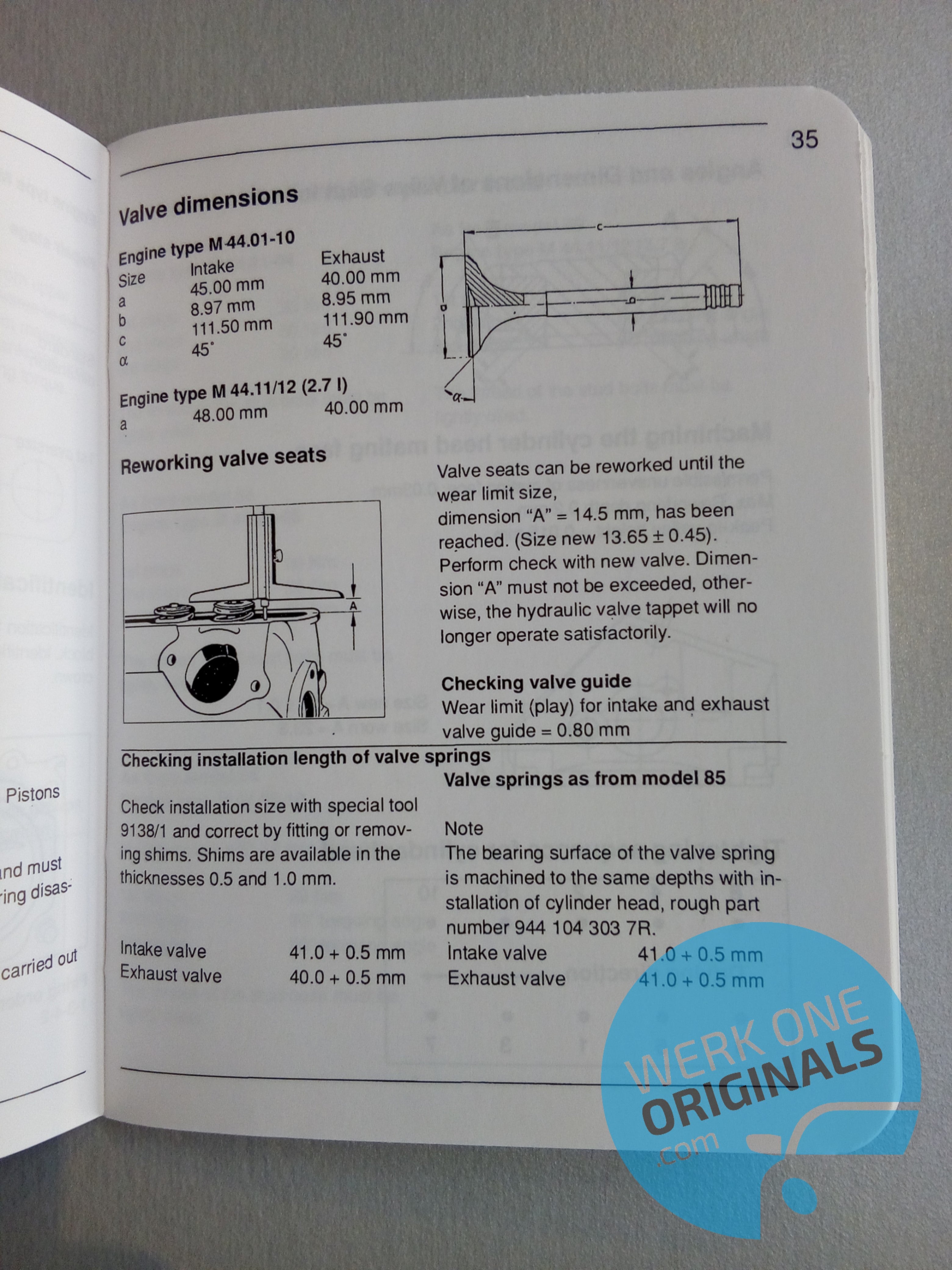 Porsche Technical Specification Manual for 924S & 944 Models! (1984 - 1989)