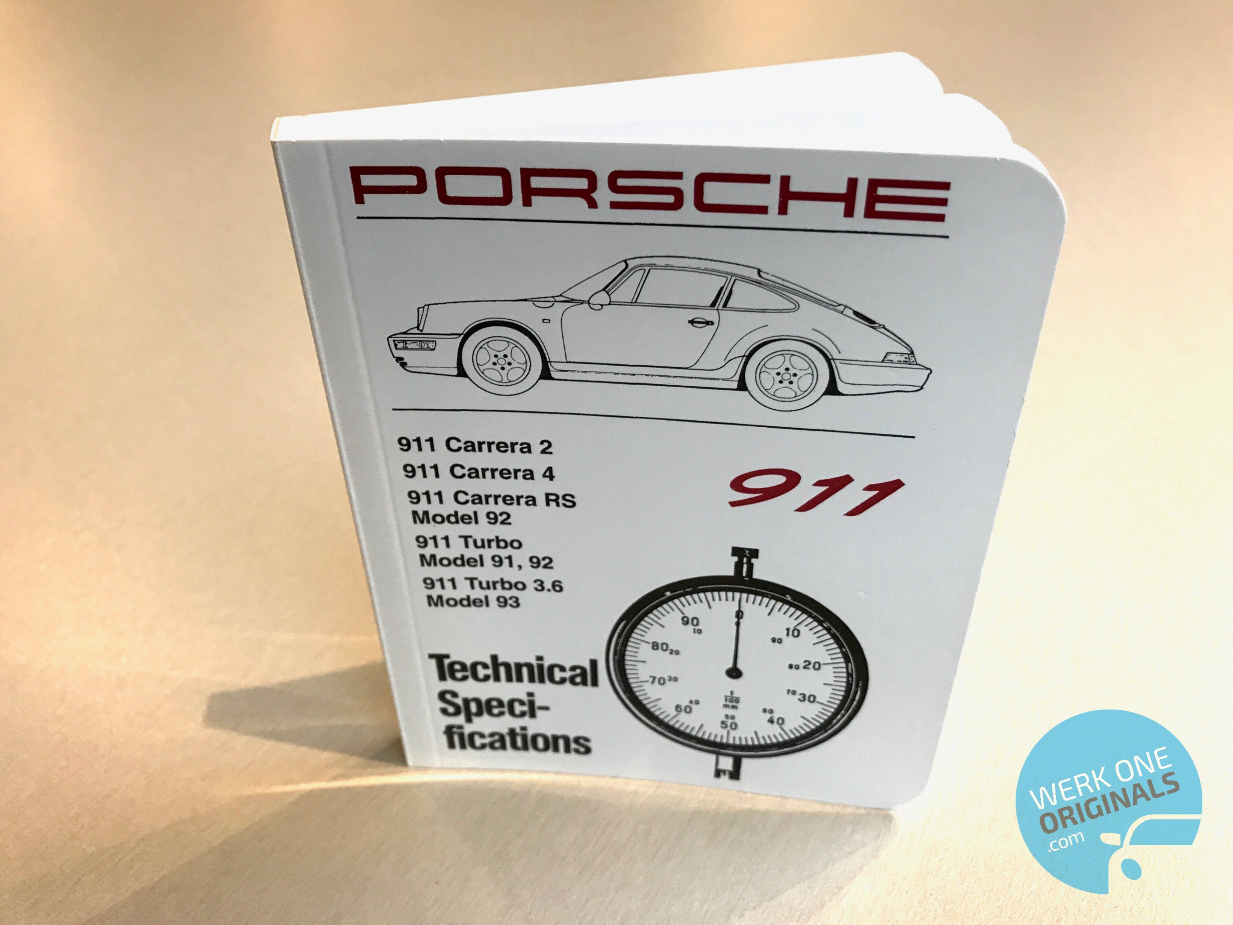 Porsche Technical Specification Manual for 911 Type 964 Models