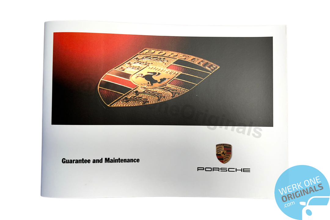 Porsche Maintenance Service History Book in English for 911 Type 996 M