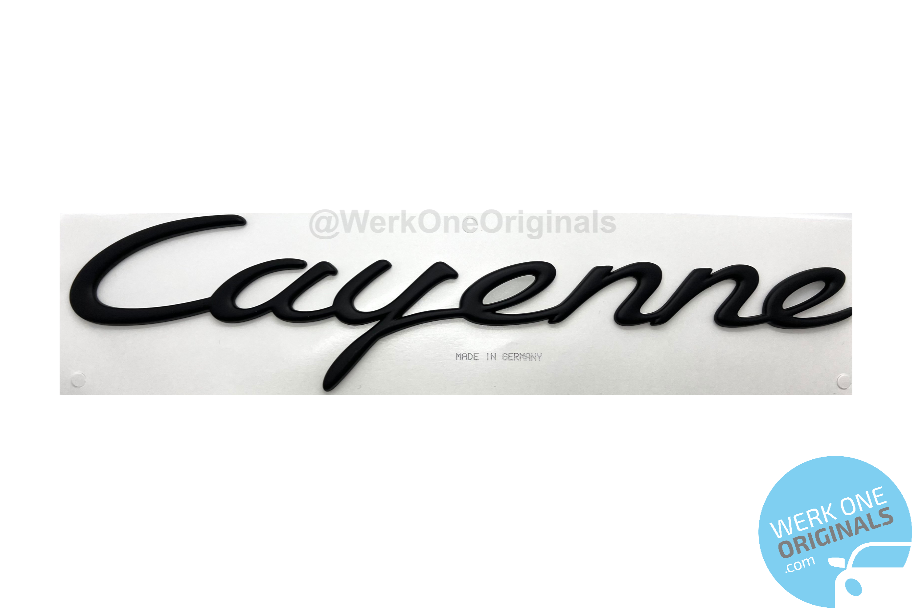 Porsche 'Cayenne' Rear Badge Decal in Matte Black for Cayenne Type 955 & 957 Models