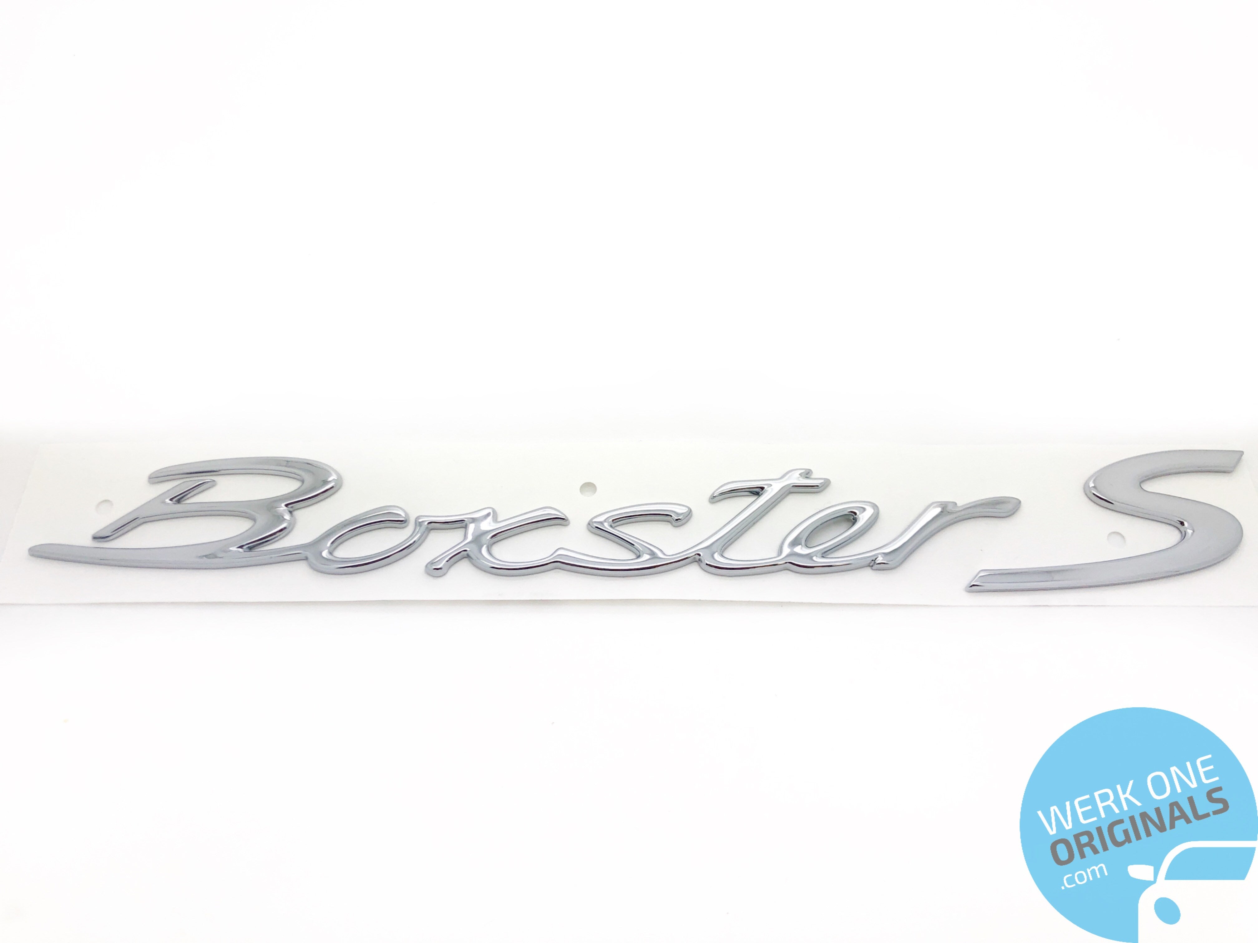 Porsche 'Boxster S' Rear Badge in Chrome Silver for Boxster S Type 986 Models