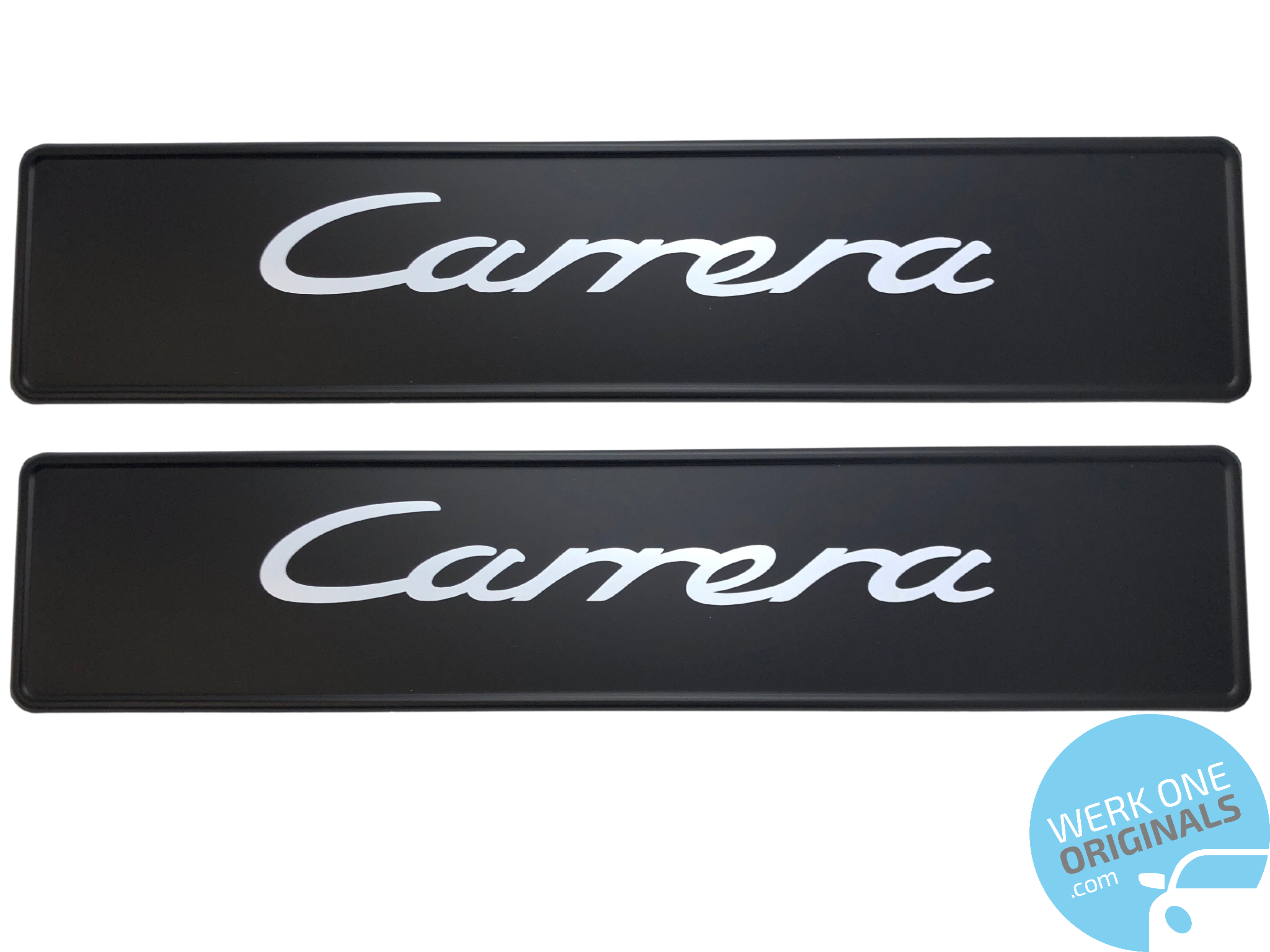 Porsche Classic 'Carrera' Number Plate Covers (Set of 2)